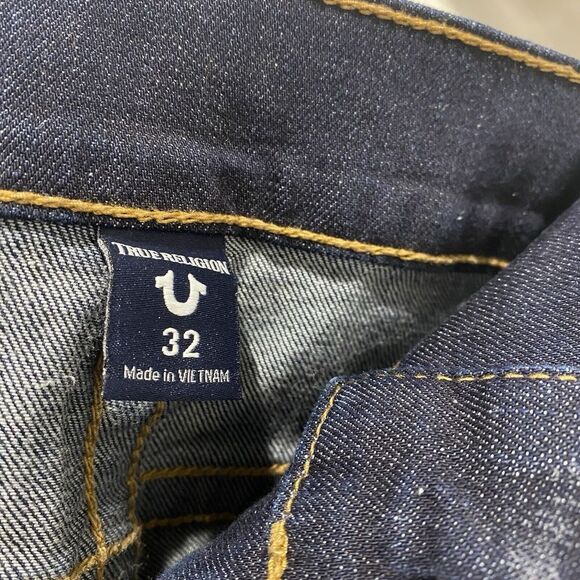 True Religion Jeans Men's Geno Relaxed‎ Slim Stretch Denim No Flap SE 32x32 Blue - Picture 1 of 9